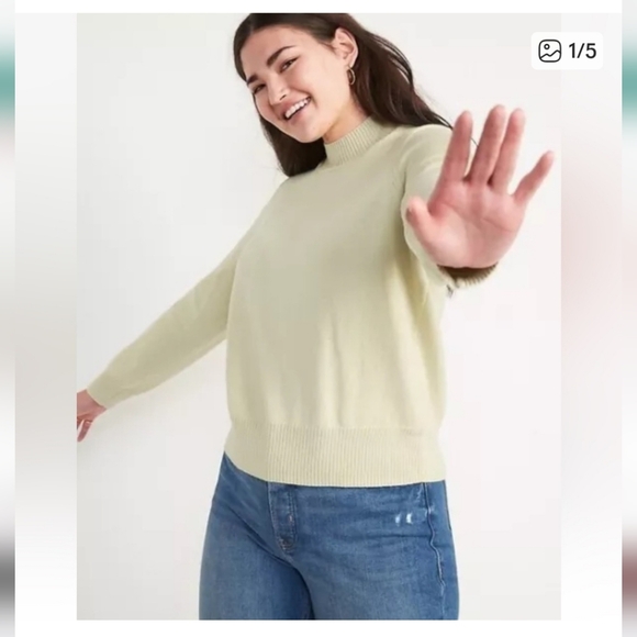 Old Navy Sweaters - NWT Old Navy Women's Pullover Mock Turtleneck Sweater Seagrass Size S PTP 20 In